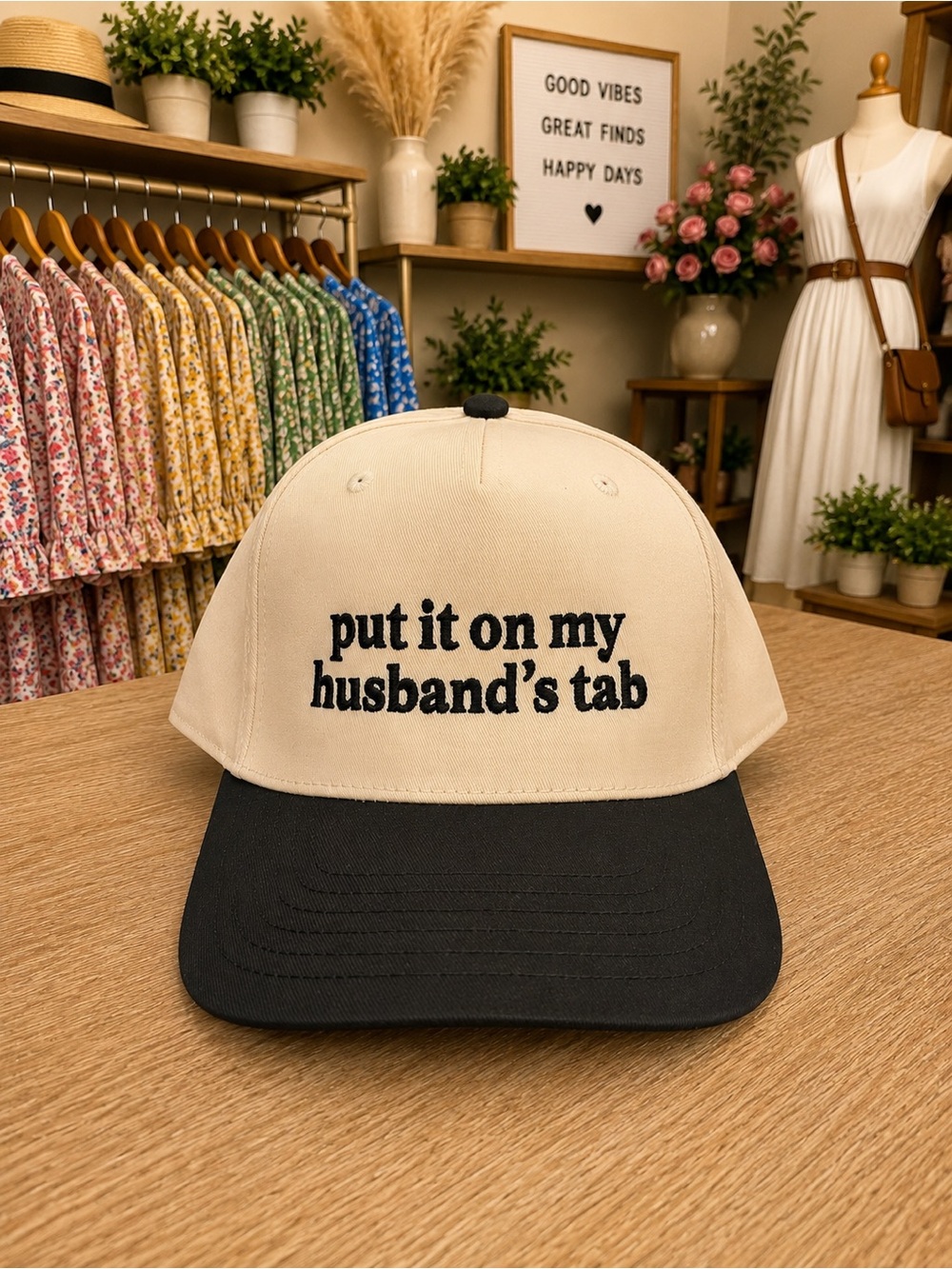 Otto Put It On My Husband’s Tab Funny Trucker Hat NWOT Snapback